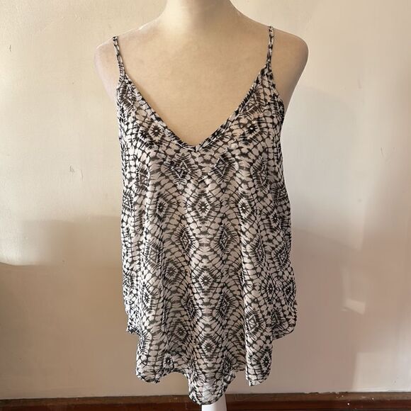Eclair black white spaghetti strap blouse Size M - Picture 2 of 9